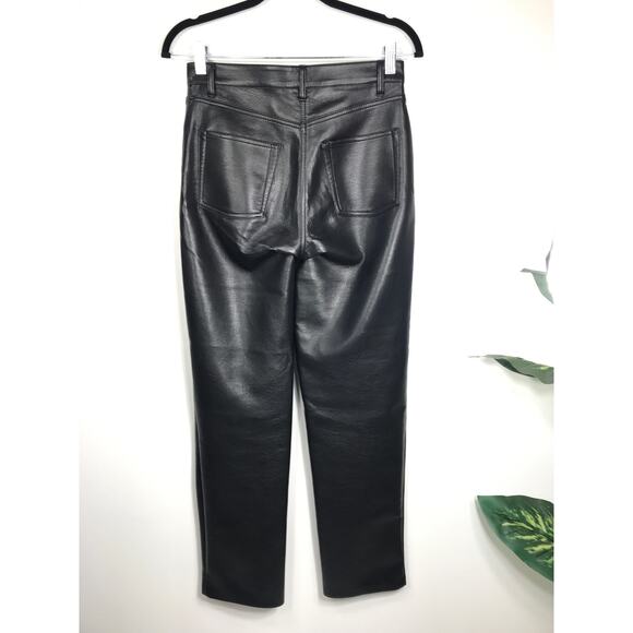 Wilfred Aritzia Melina Black Pants Straight Leg Smooth Sleek - Picture 4 of 12